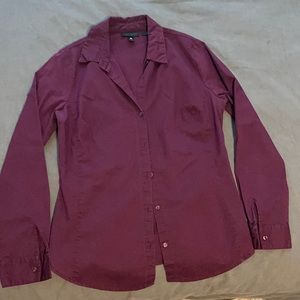 Worthington purple long sleeved button down dress shirt